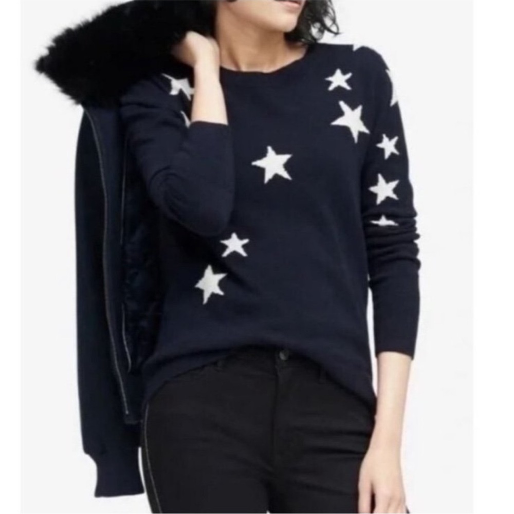 Banana Republic Navy Stars thin sweater